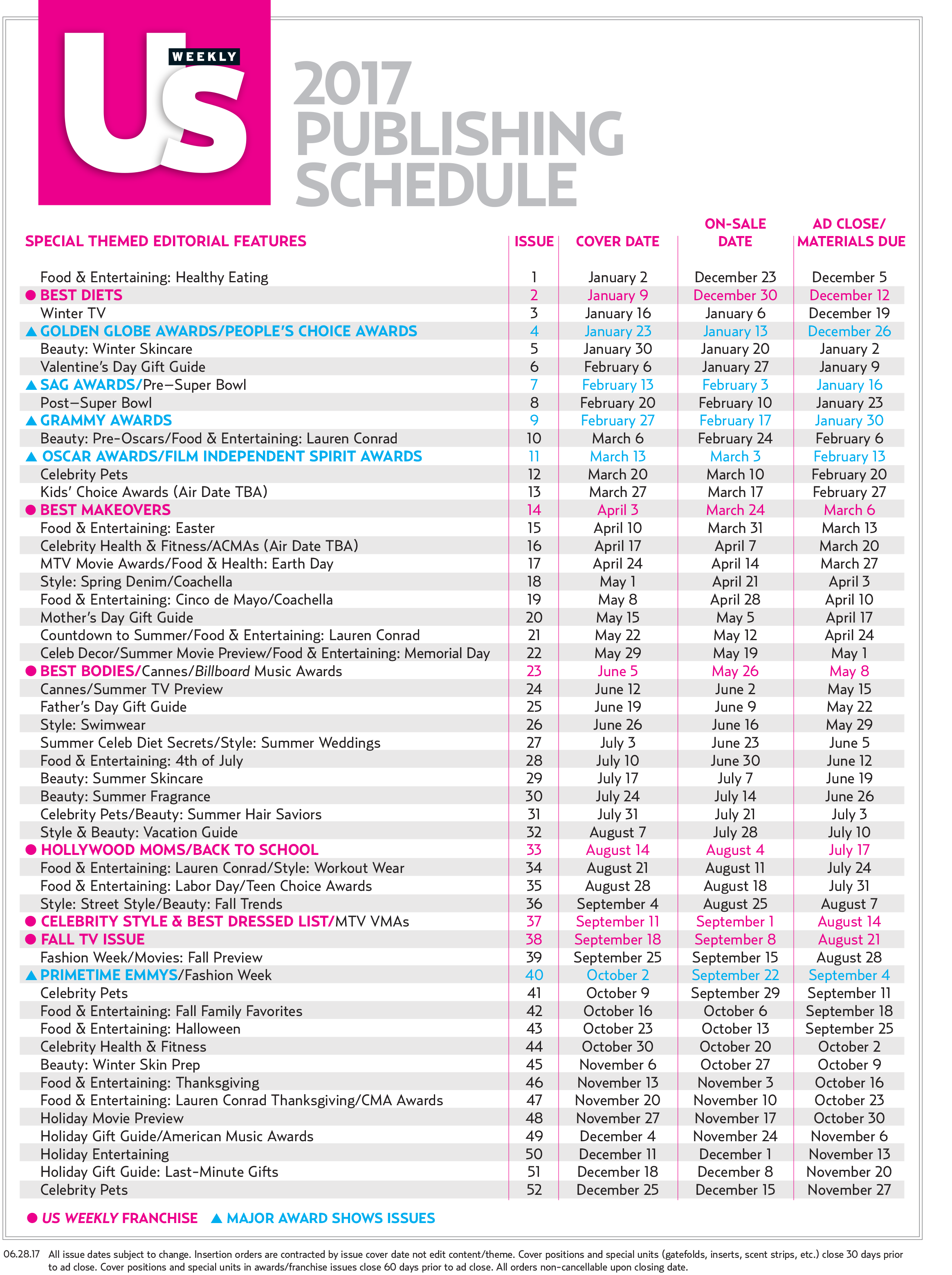 calendar kit sale print media kit editorial calendar us weekly calendar kit sale print media kit editorial calendar us weekly